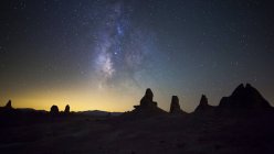 Milky Way over Trona Pinnacles — Stock Photo