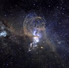 Loops of NGC3576 minor nebula — Stock Photo