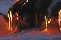 Kilauea Lavastrom Meereseintritt — Stockfoto