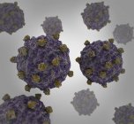 Концептуальне зображення коксаківірусних клітин — стокове фото