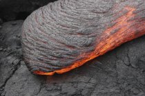Kilauea Pahoehoe lava flow — Stock Photo