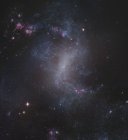 Starscape with NGC1313 field galaxy — Stock Photo
