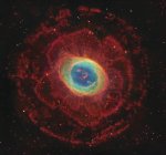 Panorama stellare con Nebulosa Anello — Foto stock