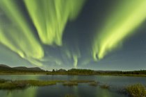 Aurora borealis over Fish Lake — Stock Photo