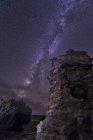 Milky Way over rocky hoodoo — Stock Photo