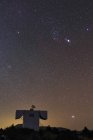 Constellations Orion and Sirius over observatory — Stock Photo