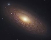 Paisaje estelar con galaxia espiral en Ursa Mayor - foto de stock