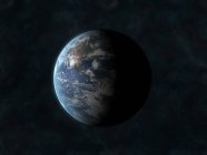 Erde Planet auf schwarz — Stockfoto