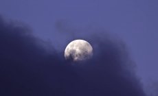 Luna e Giove in stretta congiunzione, Miramar, Argentina — Foto stock
