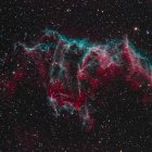 NGC 6995 Nébuleuse de chauve-souris partie de la nébuleuse du voile à Cygnus en haute résolution — Photo de stock
