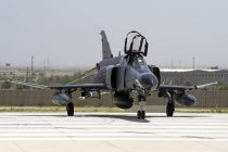 Турция, Конья - 18 июня 2014 года: Терминатор ВВС Турции F-4E-2020 на международных учениях 
