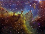 Part of IC 1805 Heart nebula in Cassiopeia — Stock Photo