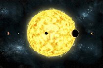 Kepler 444 currently oldest known planetary system in our galaxy — Stock Photo