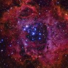 Nebulosa Rosette en colores verdaderos en alta resolución - foto de stock