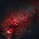 Созвездие Лебедя, показывающее туманность Северной Америки — стоковое фото
