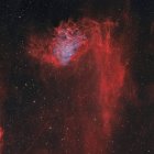 Палаючі зірки туманність Ic 405 з високою роздільною здатністю — стокове фото