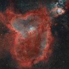 IC 1805 Сердце в истинных цветах в высоком разрешении — стоковое фото