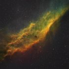 Калифорнийская туманность NGC 1499 в настоящих цветах с высоким разрешением — стоковое фото