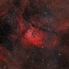 Emission nebula NGC 6820 in true colors in high resolution — Stock Photo