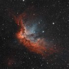Nebulosa NGC 7380 en colores verdaderos en alta resolución - foto de stock