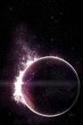 Ätherischer Planet auf schwarzem Hintergrund — Stockfoto