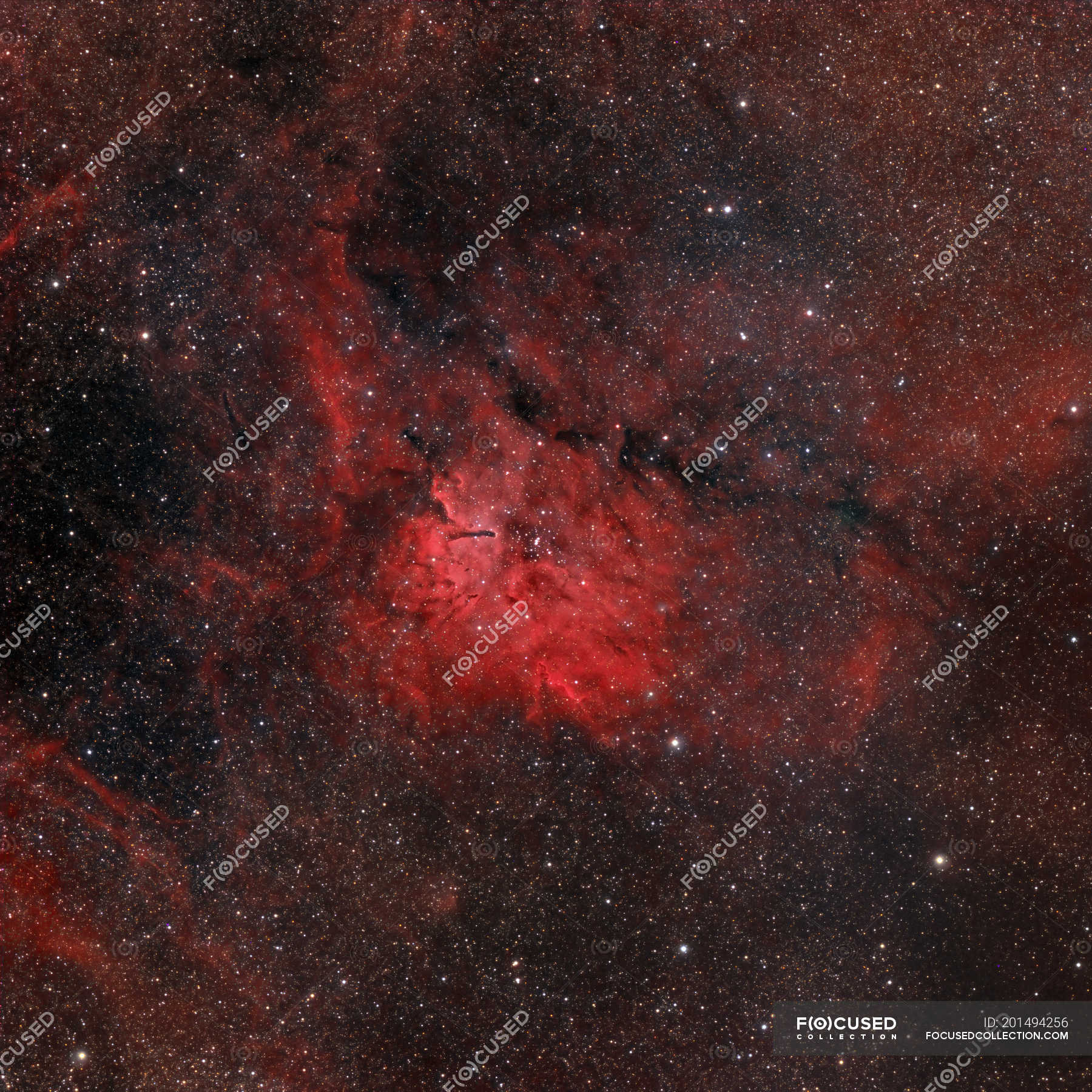 Emission nebula NGC 6820 in true colors in high resolution ...