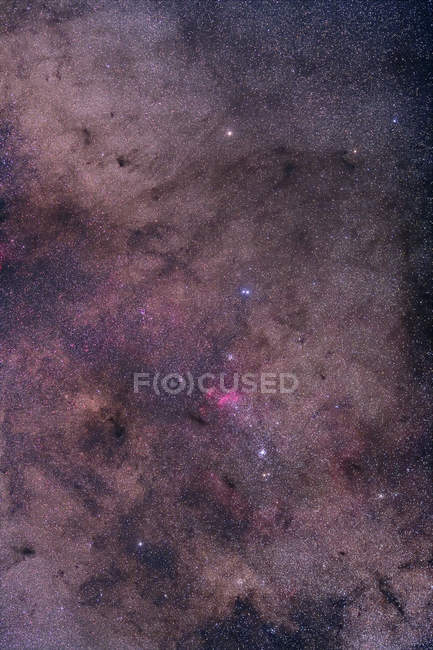 Paesaggio stellato con ammasso aperto vicino a Zeta Scorpii — Foto stock