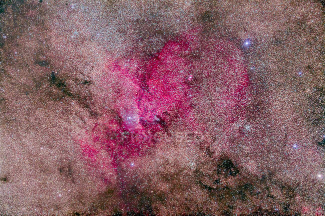 Panorama stellare con nebulosità magenta — Foto stock
