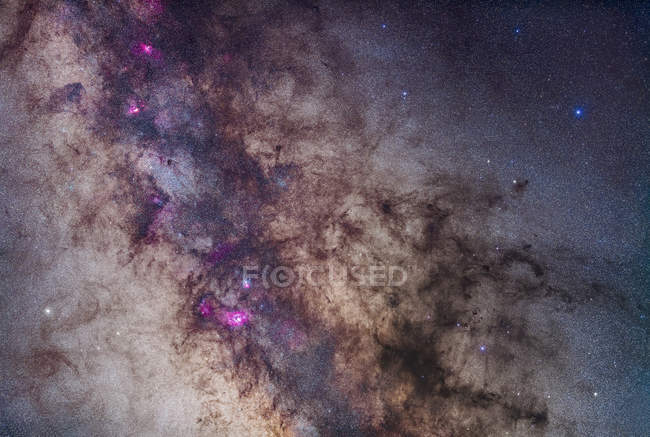 Paisaje estelar con pequeño Sagitario Star Cloud - foto de stock