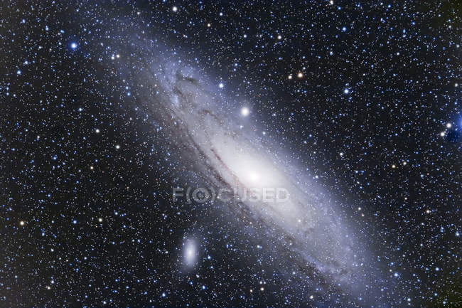 Panorama stellare con galassia di Andromeda — Foto stock
