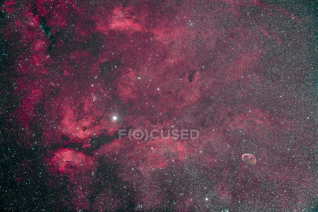 Starscape with Gamma Cygni nebulosity complex — стоковое фото