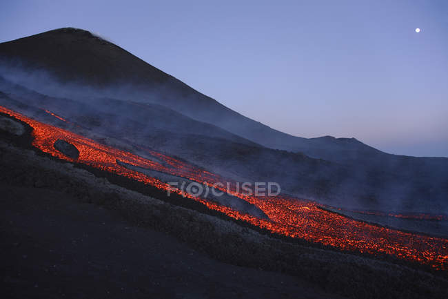Monte Etna fluxo de lava — Fotografia de Stock