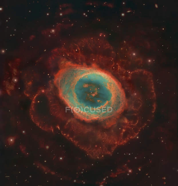Messier57 Nebulosa del anillo en la constelación de Lyra - foto de stock