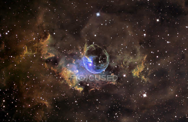 Starscape with Bubble Nebula — Stock Photo