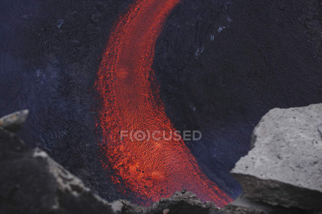 Fimmvorduhals fluxo de lava — Fotografia de Stock