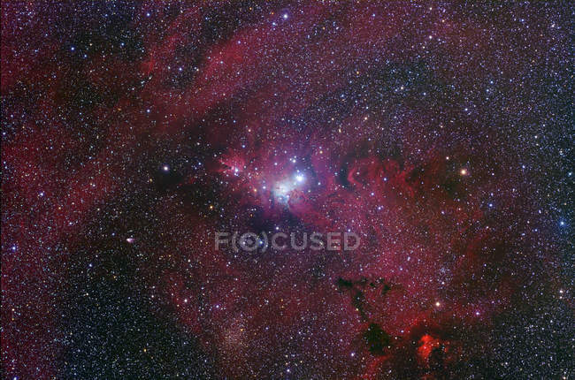 Paisaje estelar con la región de la nebulosa del cono - foto de stock
