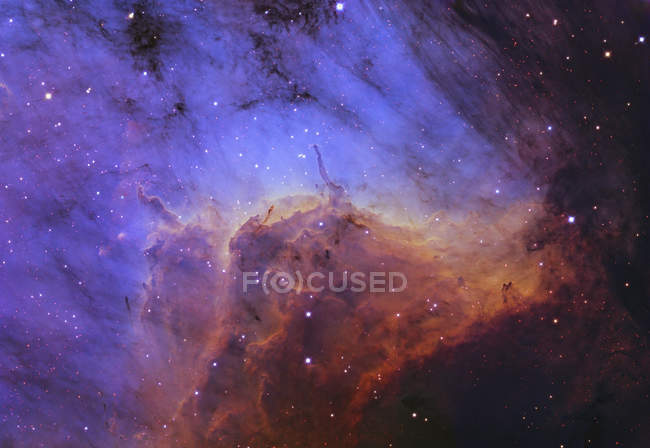 Туманність Пелікан з зір Хербіга-Аро об'єктів — стокове фото