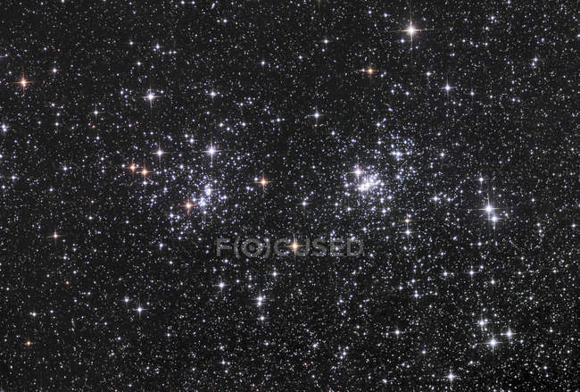 Double cluster in constellation Perseus — Stock Photo