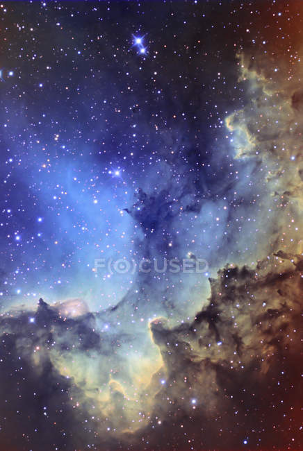 Starscape with NGC7380 Emission Nebula — стоковое фото