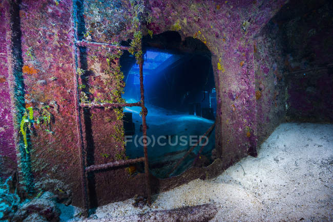 Doc Polson корабельної аварії на острові Великий Кайман — стокове фото