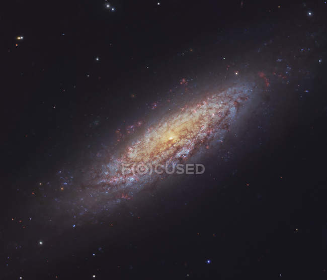 Starscape with spiral galaxy in constellation Draco — Stock Photo