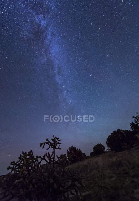 Milky Way over hill near Kenton — Stock Photo