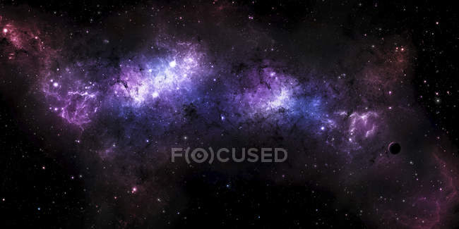 Nebulosa colorida maciça — Fotografia de Stock