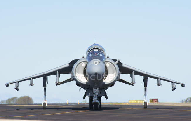 15 сентября 2016 года. AV-8B Harrier ВМС Испании на военно-морской авиабазе Рота, Испания — стоковое фото