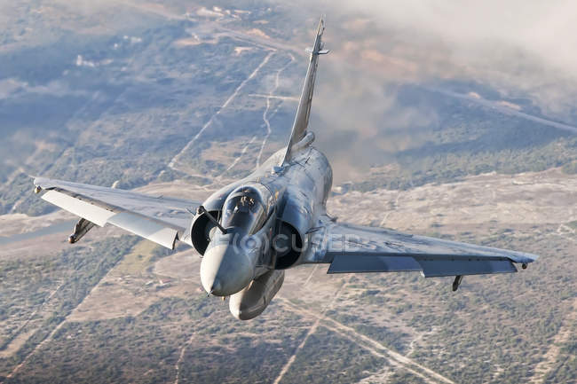 Brasil, Natal - 5 de novembro de 2013: Força Aérea Brasileira Mirage 2000 voando durante o exercício Cruzex 2013 — Fotografia de Stock
