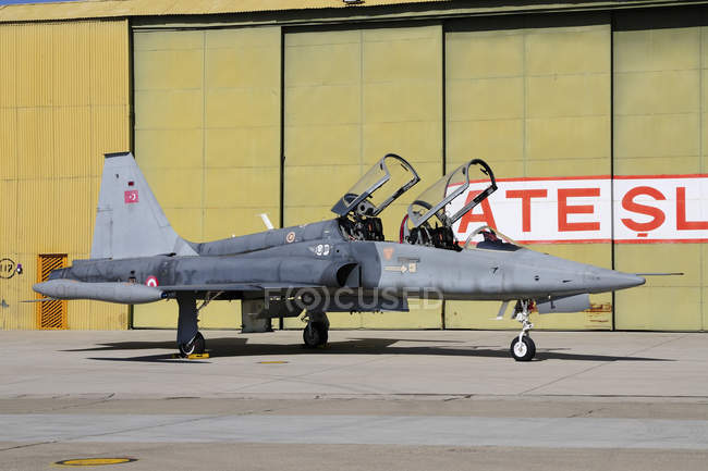 Turquía, Konya - 26 de junio de 2013: Fuerza Aérea F-5B-2000 Luchador por la Libertad en el Ejercicio Internacional Anatolia Águila 2013 - foto de stock