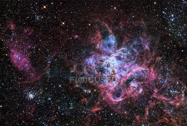 NGC 2070 região formadora de estrelas localizada na Grande Nuvem de Magalhães — Fotografia de Stock