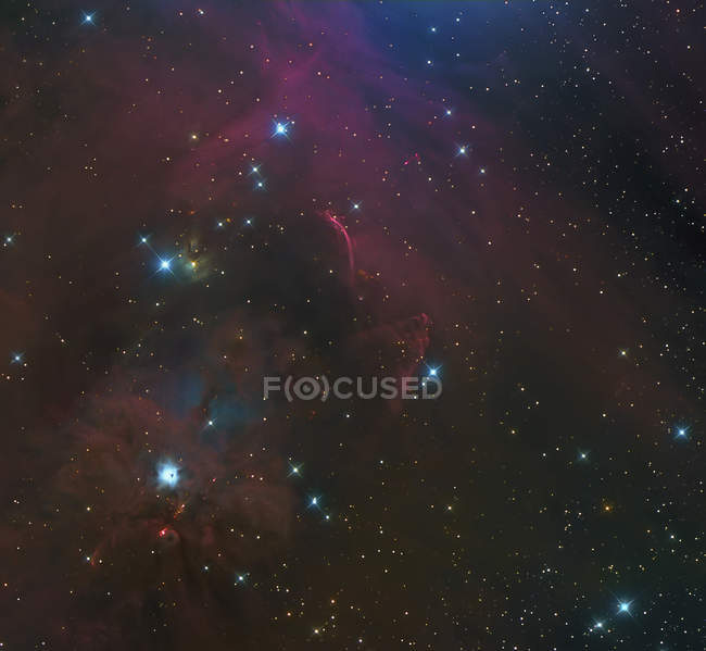 Туманность HH-222 Водопад в созвездии Орион с высоким разрешением — стоковое фото