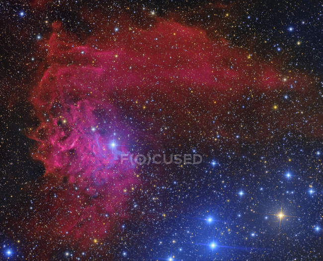 Flaming Star Nebula in constellation Auriga in high resolution — Stock Photo