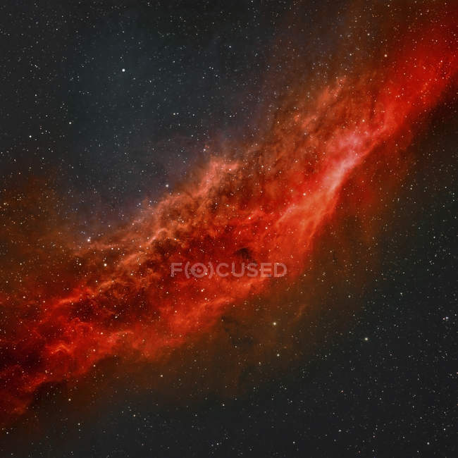Nebulosa NGC 1499 California en colores verdaderos en alta resolución - foto de stock